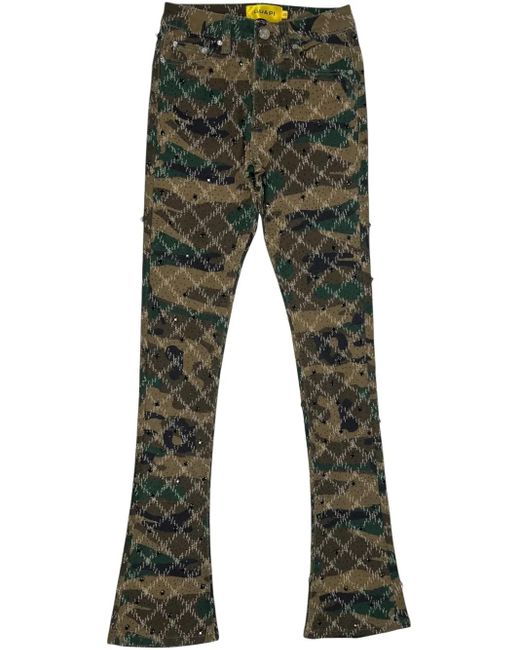 GUAPI Jeans Met Camouflageprint in het Blue voor heren