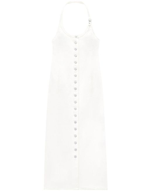 Courreges White Halterneck Denim Dress