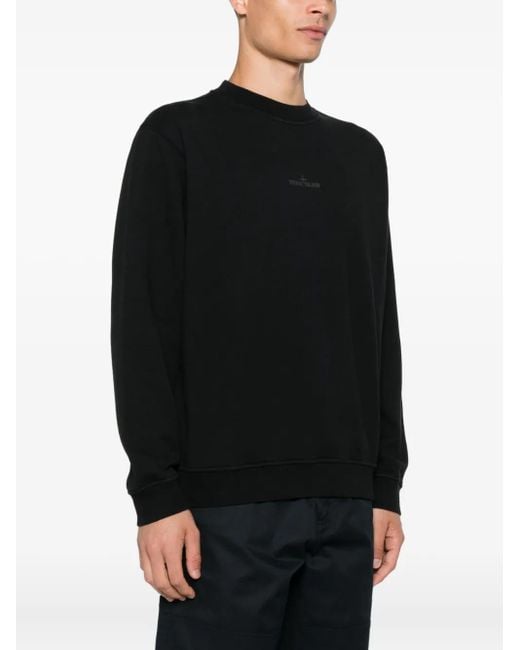 Stone Island Black S0195 Branded Sweatshirt for men