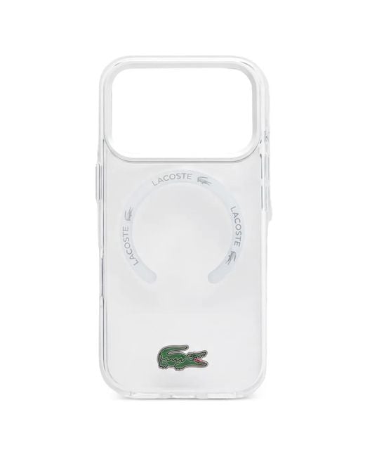 Lacoste White Logo-Plaque Iphone 17 Pro Case