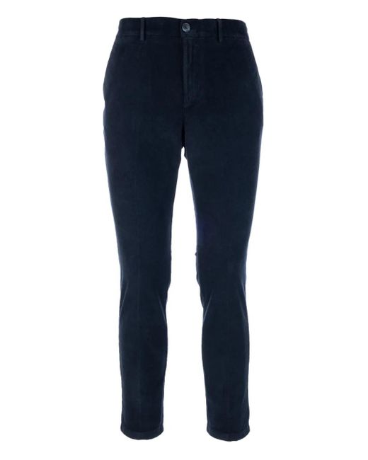 Cruna Blue Corduroy Trousers for men