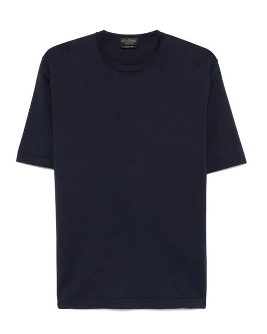 Dell'Oglio Blue Knitted T-Shirt for men