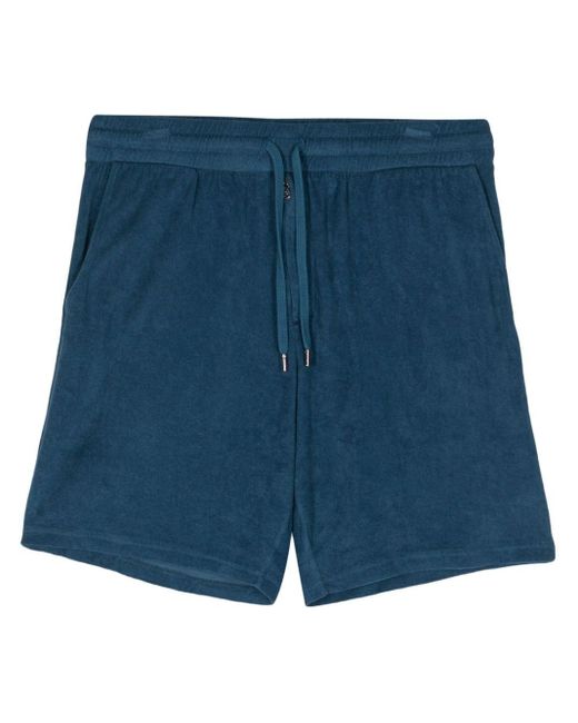 Frescobol Carioca Blue Towelling-finish Deck Shorts for men