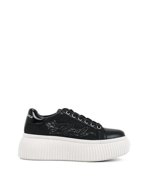 Karl Lagerfeld Black Platform Sneakers