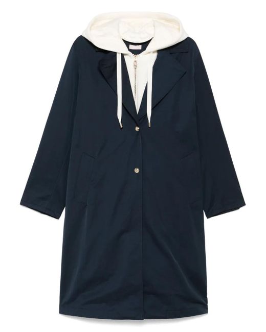 Liu Jo Blue Hooded Coat