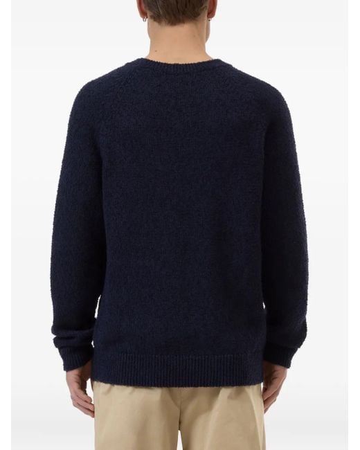Closed Blue Crew-Neck Raglan Sweater for men