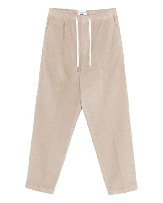 Cellar Door White Drawstring-Waist Corduroy Trousers for men