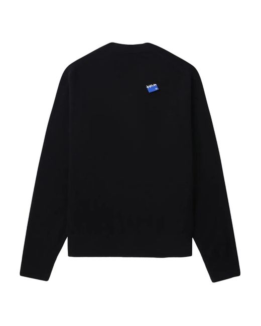 Adererror Black Sig; Bl Tag Logo-Plaque Buttoned Cardigan