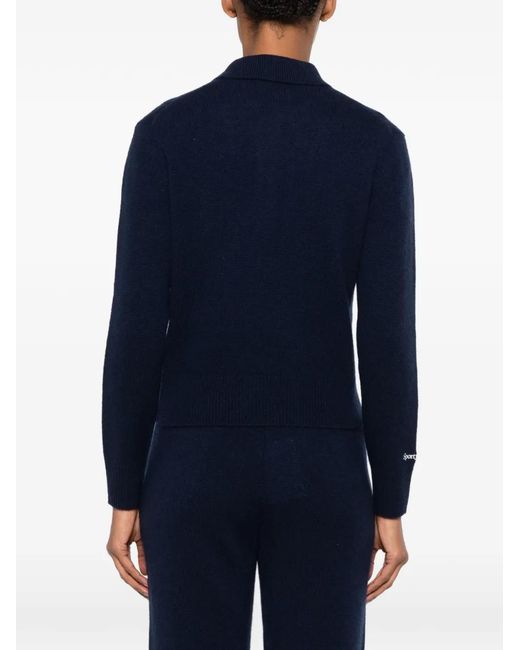 Sporty & Rich Blue Heritage Yankees Embroidered Sweater