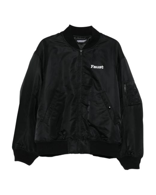 Undercover Black Faust-Graphic Bomber Jacket for men