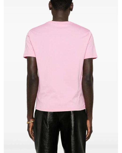 Gcds Pink T-Shirt Mit Vorstehendem Logo