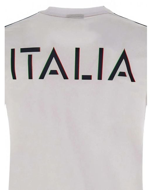EA7 White Litalian Spirit Cotton T-Shirt for men