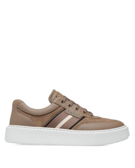 Bally Sneakers mit Streifendetail in Brown für Herren