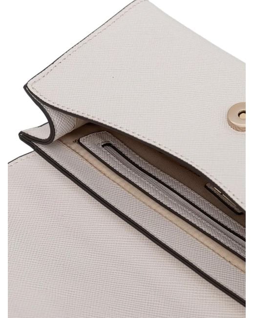 Guess White Patsie Stud-Embellished Cross-Body Bag