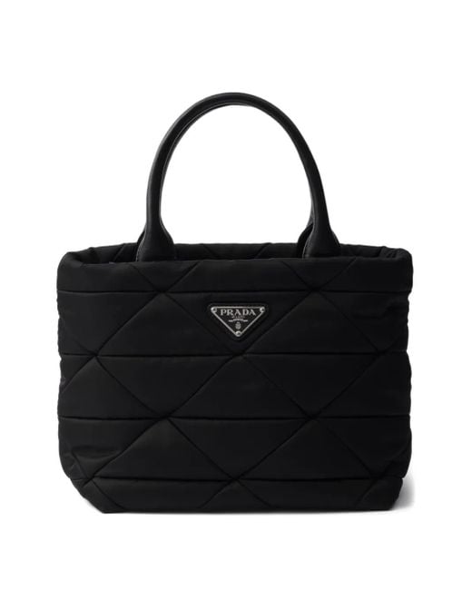 Prada Re-nylon パデッド ハンドバッグ Black