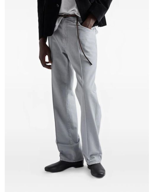 Prada Gray Denim Washed Five-Pocket Jeans for men