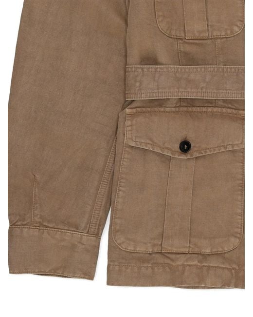 Fortela Brown Clint Button Fastening Jacket for men