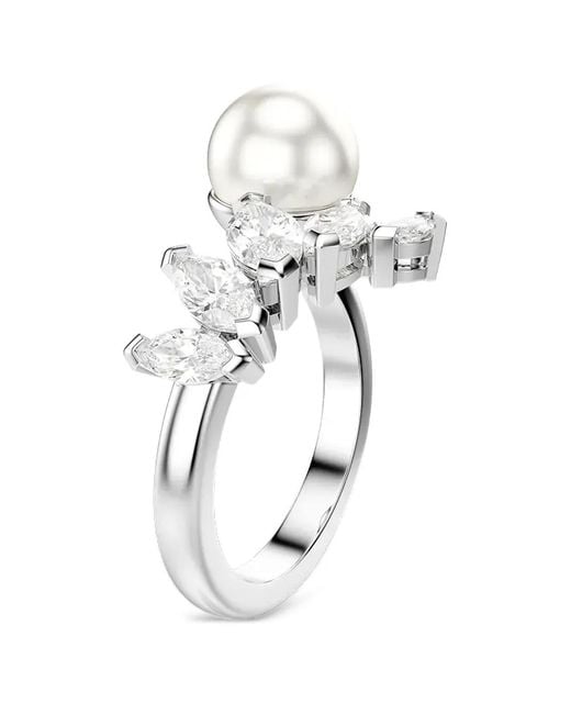 Swarovski White Mesmera Crystal-Embellished Open Ring