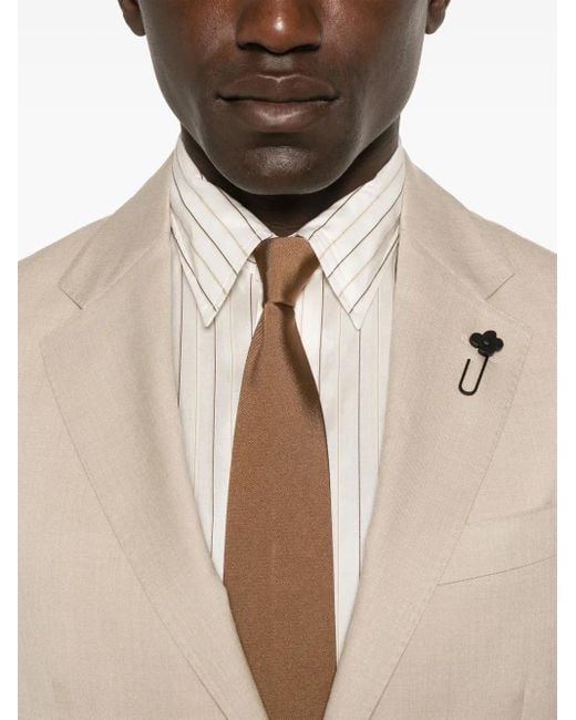 Lardini Natural Single-Breasted Blazer for men