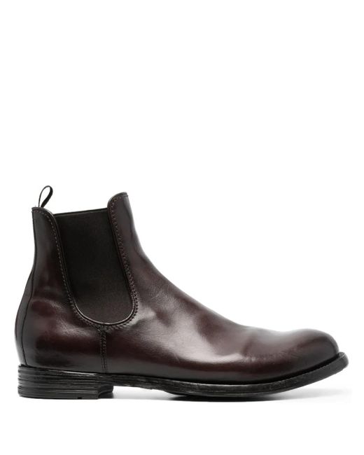 Officine Creative Brown Anatomia Leather Chelsea Boots for men