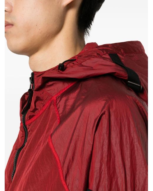 Stone Island Red Lightweight Jacket Polyamide, Polyurethane Coated for men