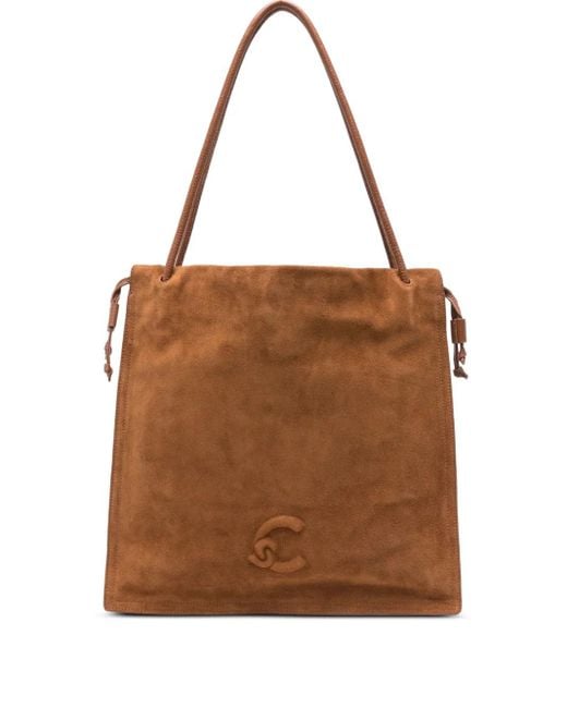 Coccinelle Brown Large Dulse Suede Tote Bag