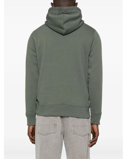 Gant Gray Logo-Embossed Hoodie for men