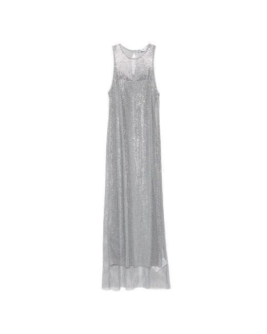 Marella Metallic Maxi-Wikkeljurk in het White