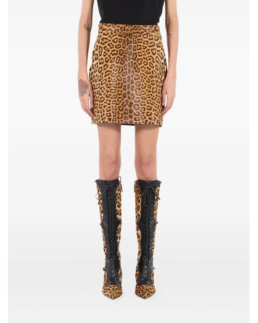 Roberto Cavalli Mini-Rok Met Luipaardprint in het Brown
