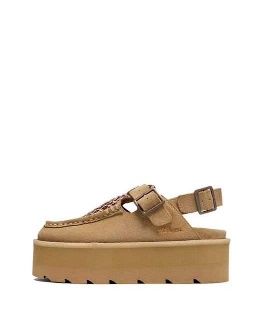 Clarks Brown Meare Easy Leopard-Print Sandals for men