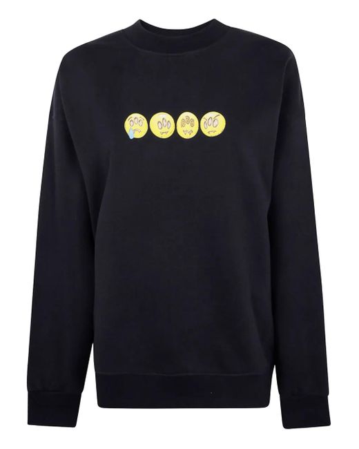 Sudadera con motivo de emoticonos Barrow de color Blue