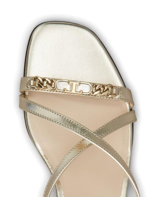 Tod's White Logo-plaque Leather Sandals