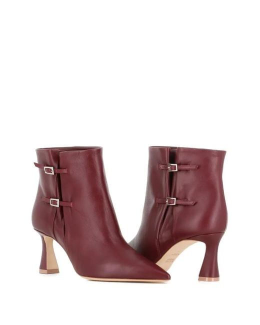 Malone Souliers Red 70Mm Leather Boots