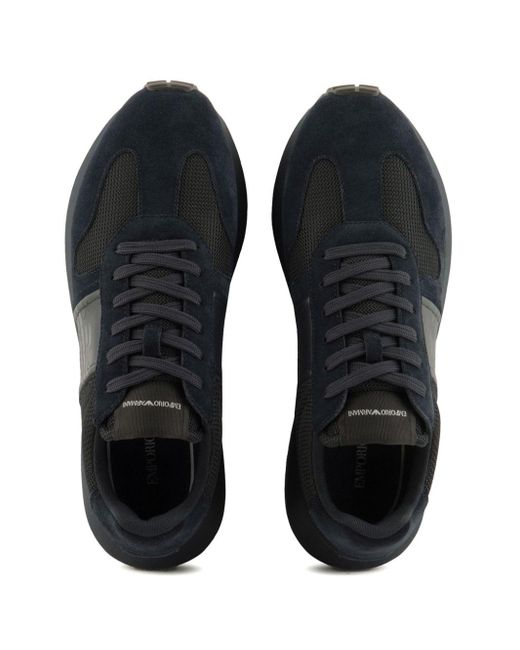 Zapatillas bajas a paneles Emporio Armani de hombre de color Black