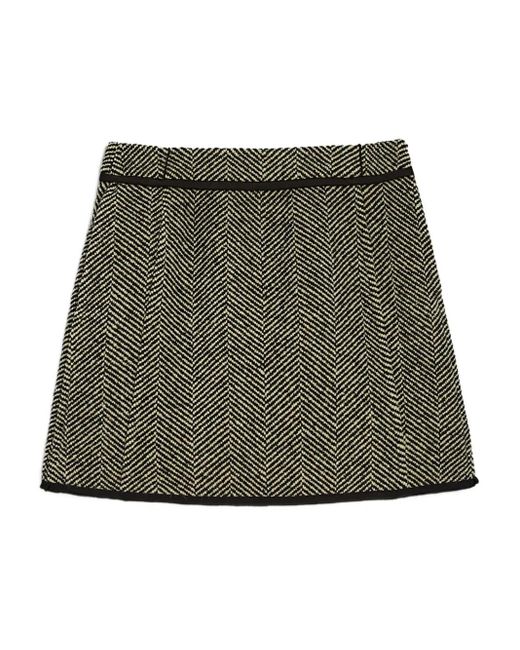 Jil Sander ヘリンボーン ミニスカート Green