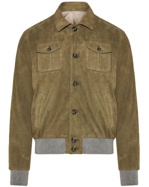 メンズ Barba Napoli ボンバージャケット Green