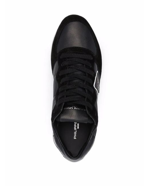 Philippe Model Black Logo Patch Sneakers