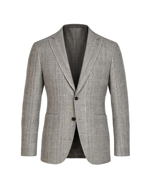 Sartorio Napoli Gray Prince Of Wales Sport Blazer for men