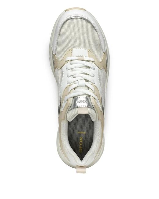 Geox White Zarvia Chunky-Platform Sneakers