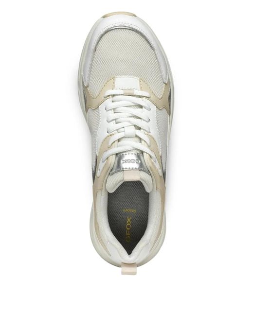 Geox White Zarvia Chunky-Platform Sneakers