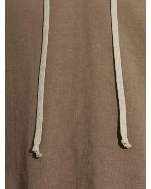 Rick Owens Natural Drawstring Hoodie for men