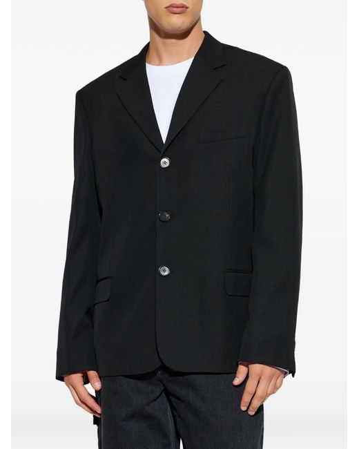 Loewe Black Notch-Lapel Wool Blazer for men