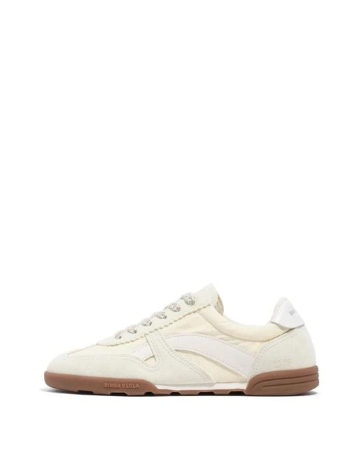 Bimba Y Lola White 13 16 Panelled Lace-Up Sneakers