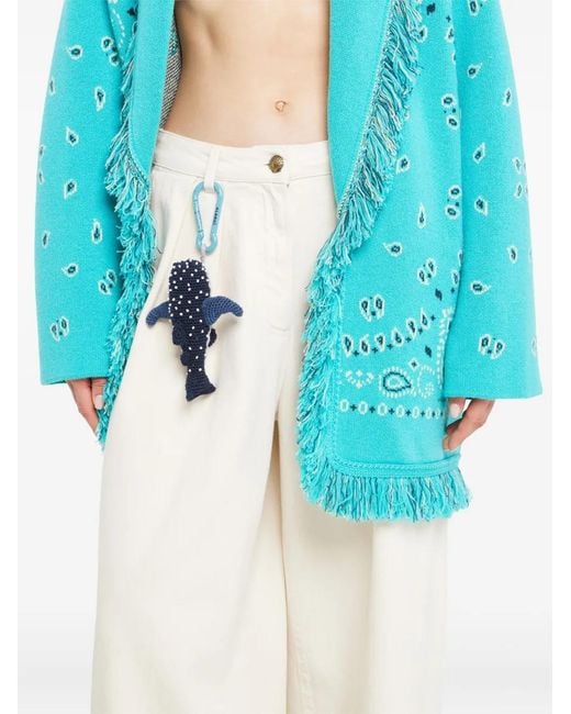 Alanui Blue Crochet Keyring