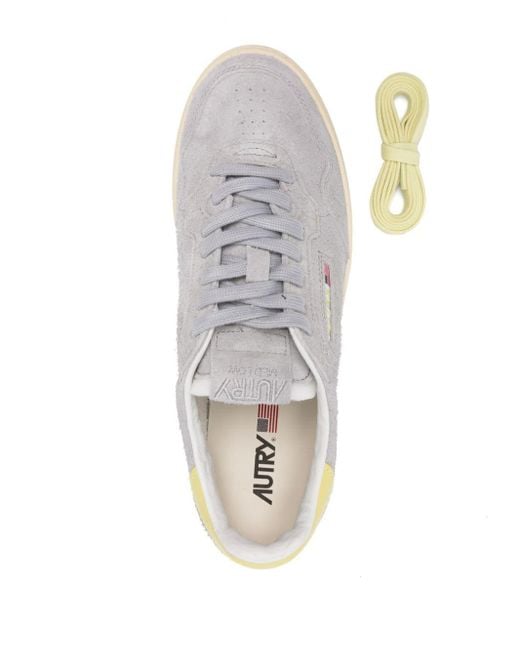 Autry White Medalist Flat Lace-up Sneakers for men