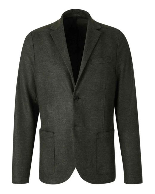 Harris Wharf London Black Patch-Pocket Single-Button Blazer for men