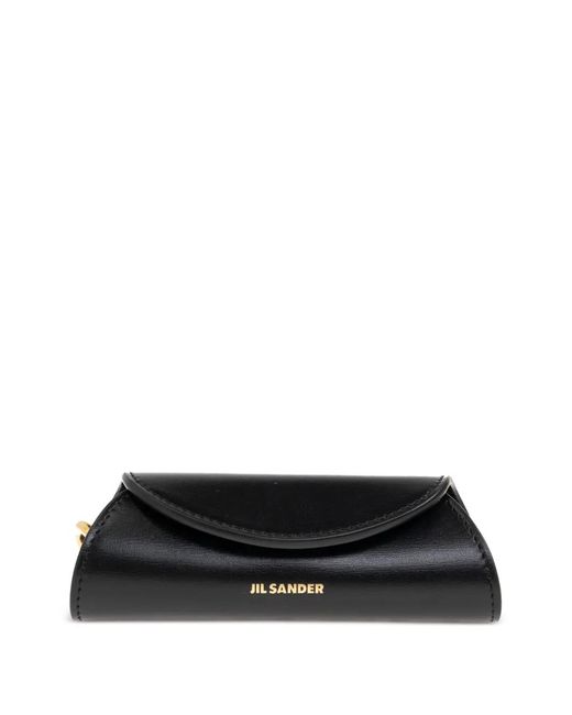 Jil Sander Black Leather Keyring