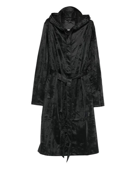 Rains Black Hooded Raincoat