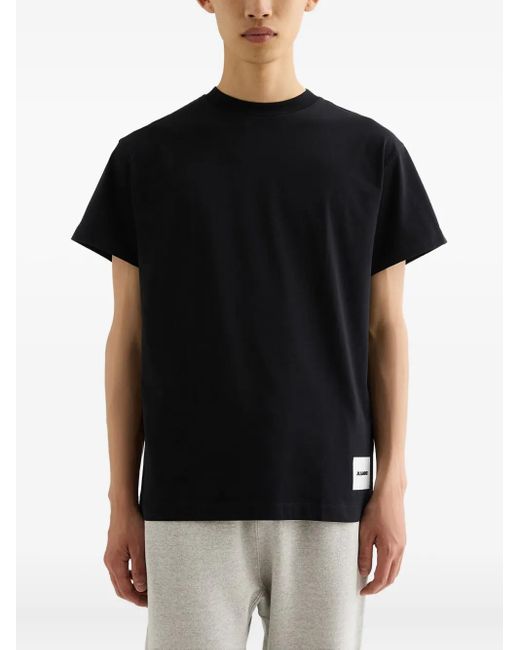 Jil Sander White Logo-Patch T-Shirt (Set Of Three) for men