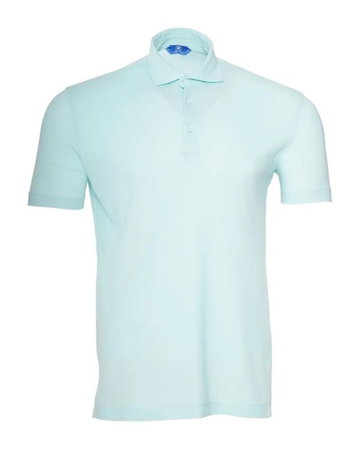 KIRED Blue Quarter-Button Polo Shirt for men